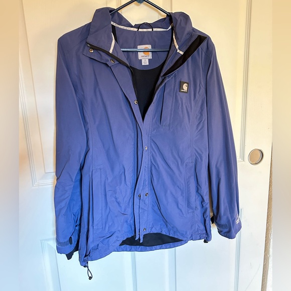 Carhartt blue woman’s rain jacket windbreaker - Picture 1 of 6